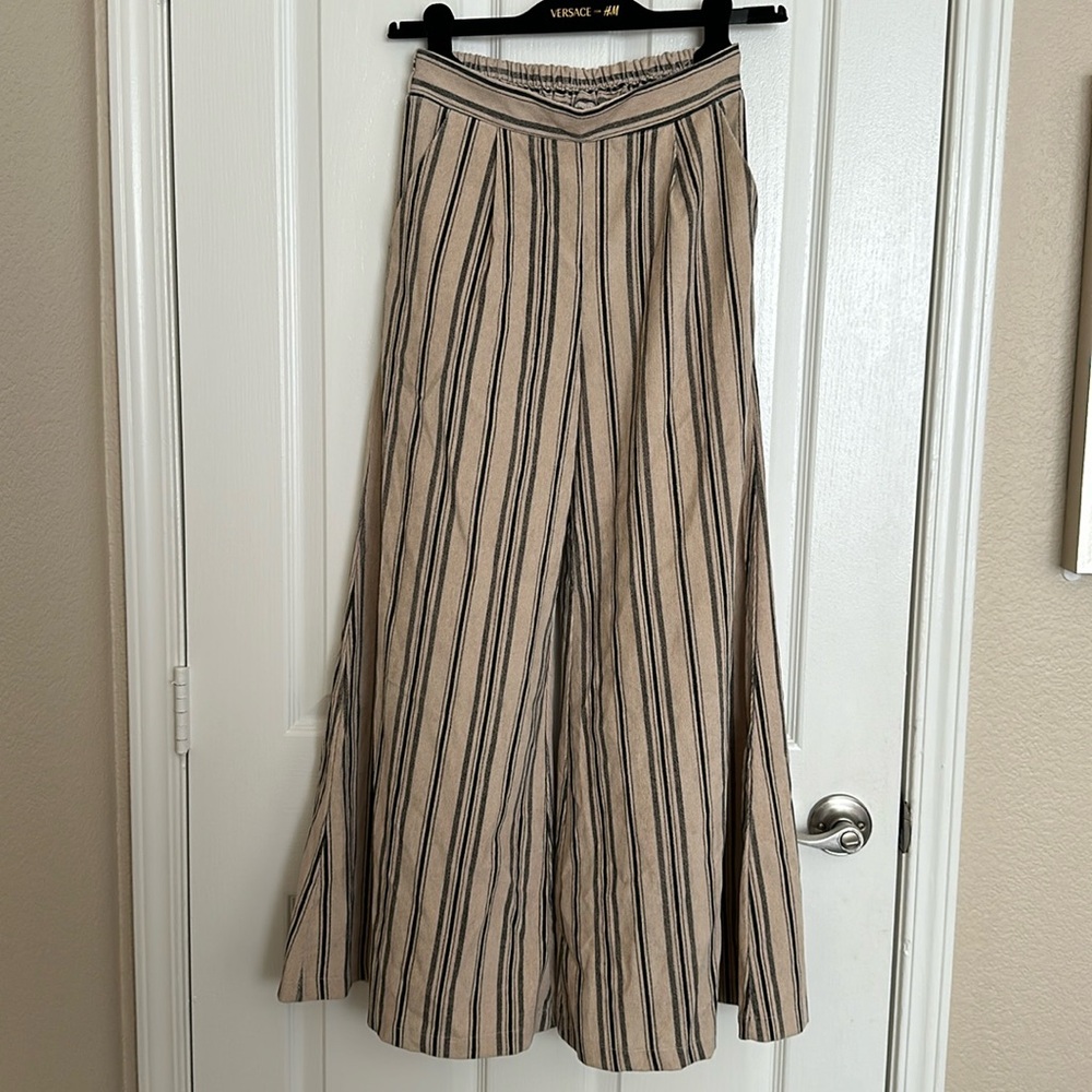 Vintage wide leg striped pants.